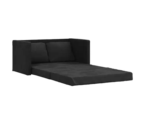 Grīdas Dīvāngulta, Melna, 122X204X55 Cm, Samts Vidaxl