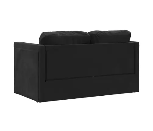 Grīdas Dīvāngulta, Melna, 122X204X55 Cm, Samts Vidaxl