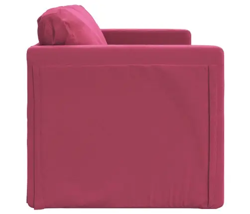 Grindų Sofa-Lova, 2-1, Raudonojo Vyno, 122X204X55cm Aksomas