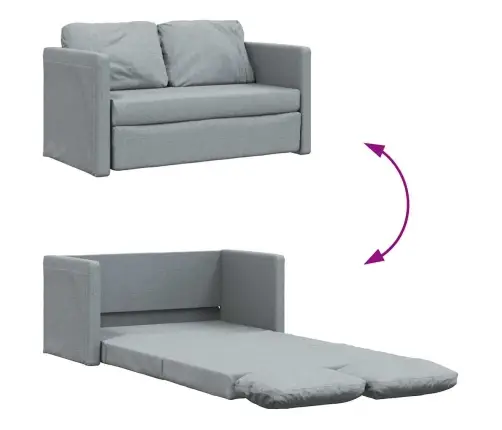 Grīdas Dīvāngulta, Gaiši Pelēka, 112X174X55 Cm, Audums Vidaxl