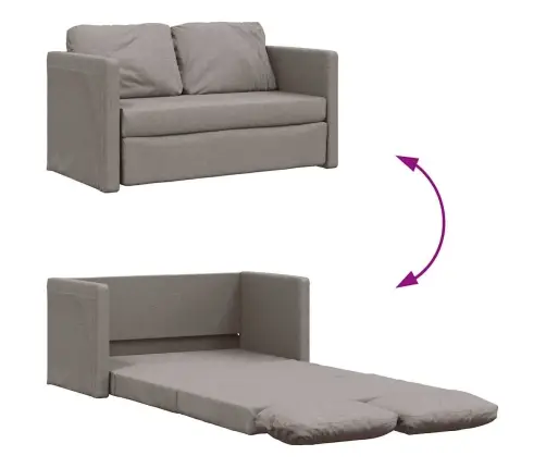 Grindų Sofa-Lova, 2-1, Taupe Spalvos, 112X174X55cm Audinys