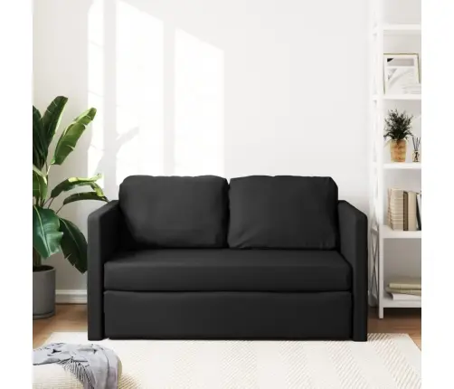 Grīdas Dīvāngulta, Melna, 112X174X55 Cm, Mākslīgā Āda Vidaxl