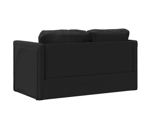 Grīdas Dīvāngulta, Melna, 112X174X55 Cm, Mākslīgā Āda Vidaxl