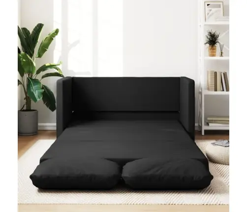 Grīdas Dīvāngulta, Melna, 112X174X55 Cm, Mākslīgā Āda Vidaxl