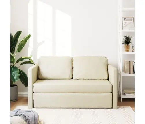 Grīdas Dīvāngulta, Bēša, 112X174X55 Cm, Mākslīgā Āda Vidaxl