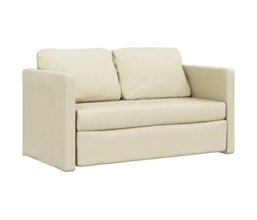 Grīdas Dīvāngulta, Bēša, 112X174X55 Cm, Mākslīgā Āda Vidaxl