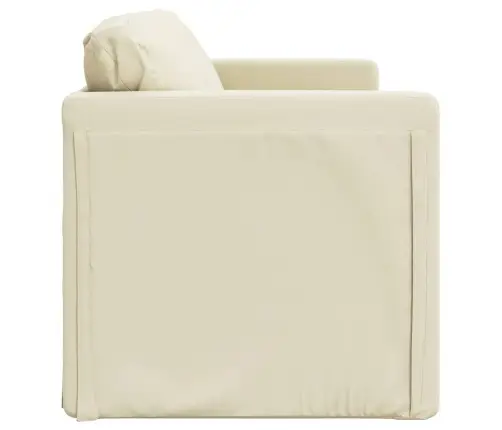 Grīdas Dīvāngulta, Bēša, 112X174X55 Cm, Mākslīgā Āda Vidaxl