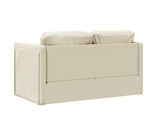 Grīdas Dīvāngulta, Bēša, 112X174X55 Cm, Mākslīgā Āda Vidaxl