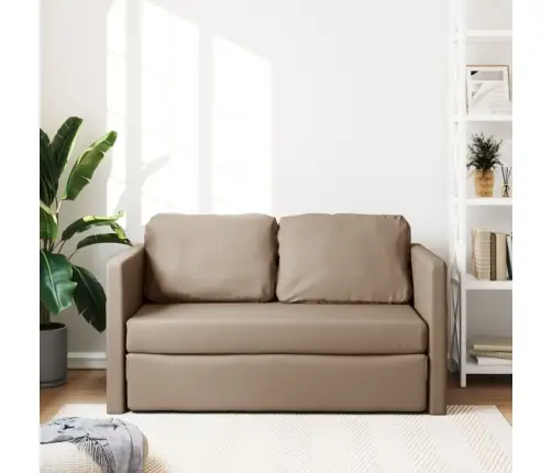 Grīdas Dīvāngulta, Kapučīno Krāsā, 112X174X55 Cm, Mākslīgā Āda Vidaxl