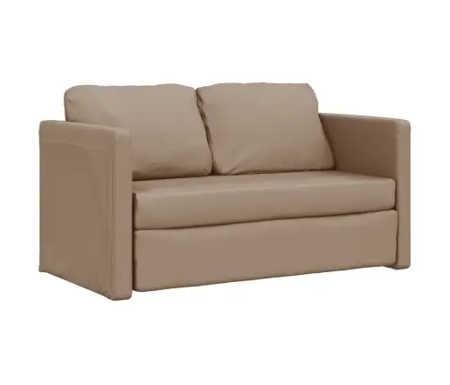 Grīdas Dīvāngulta, Kapučīno Krāsā, 112X174X55 Cm, Mākslīgā Āda Vidaxl