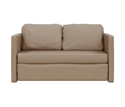 Grīdas Dīvāngulta, Kapučīno Krāsā, 112X174X55 Cm, Mākslīgā Āda Vidaxl