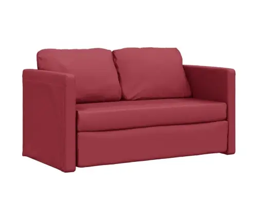 Grīdas Dīvāngulta, Vīnsarkana, 112X174X55 Cm, Mākslīgā Āda Vidaxl