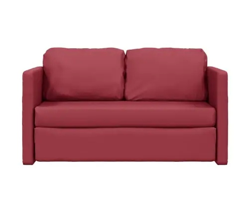 Grīdas Dīvāngulta, Vīnsarkana, 112X174X55 Cm, Mākslīgā Āda Vidaxl