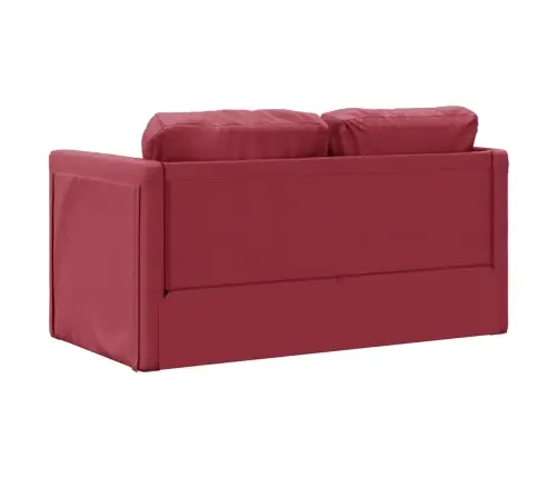 Grīdas Dīvāngulta, Vīnsarkana, 112X174X55 Cm, Mākslīgā Āda Vidaxl