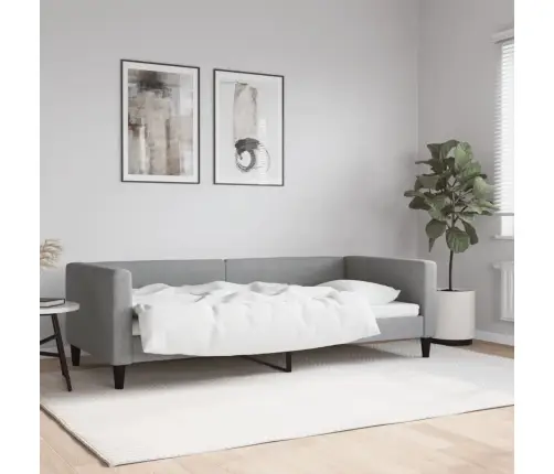 Dīvāngulta, Gaiši Pelēka, 90X200 Cm, Audums Vidaxl