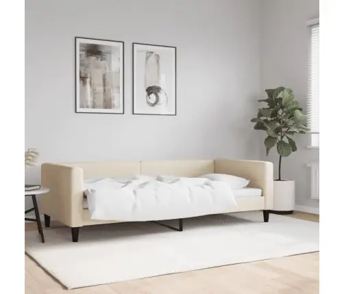 Dienas Gulta, Bēša, 90X200 Cm, Audums Vidaxl