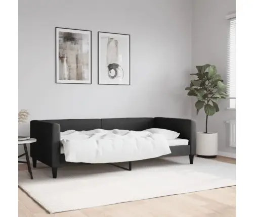 Dīvāngulta, Melna, 90X190 Cm, Audums Vidaxl