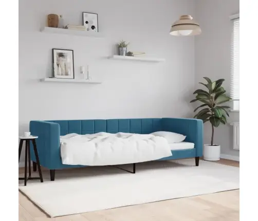 Dīvāngulta, Zila, 80X200 Cm, Samts Vidaxl