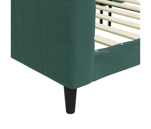 Dīvāngulta, Tumši Zaļa, 80X200 Cm, Samts Vidaxl