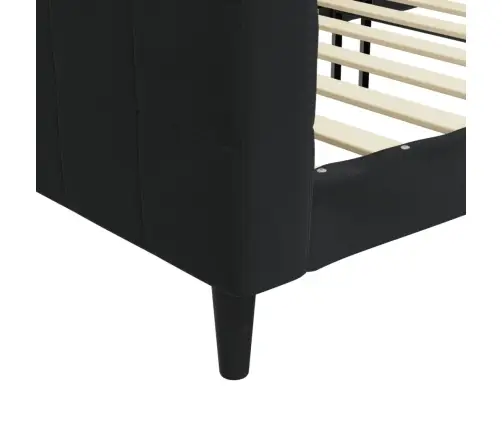 Dīvāngulta, Melna, 80X200 Cm, Samts Vidaxl