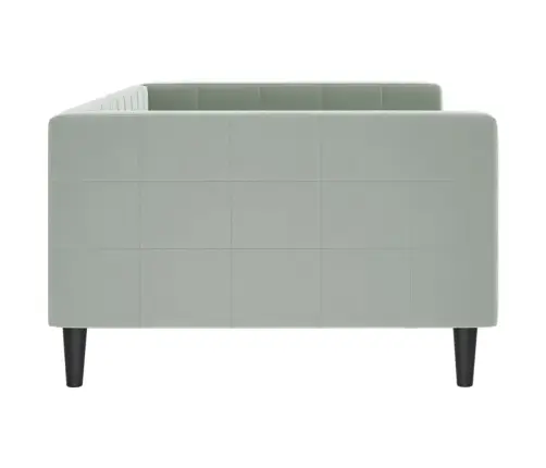 Dīvāngulta, Gaiši Pelēka, 100X200 Cm, Samts Vidaxl