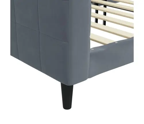 Sofa, Tamsiai Pilkos Spalvos, 100X200cm Aksomas