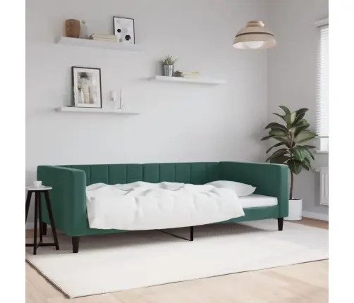 Päevavoodi, Tumeroheline, 100 X 200 cm Samet