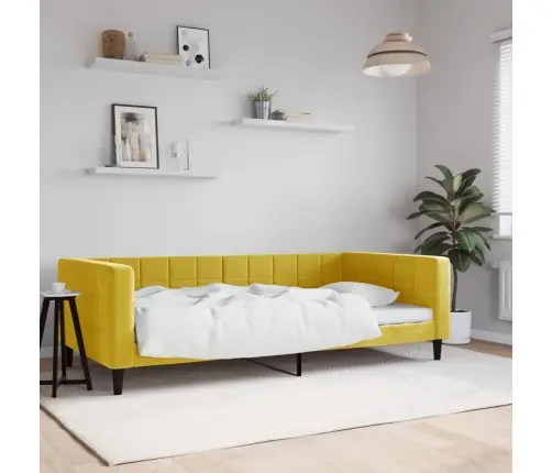 Päevavoodi, Kollane, 100 X 200 cm Samet