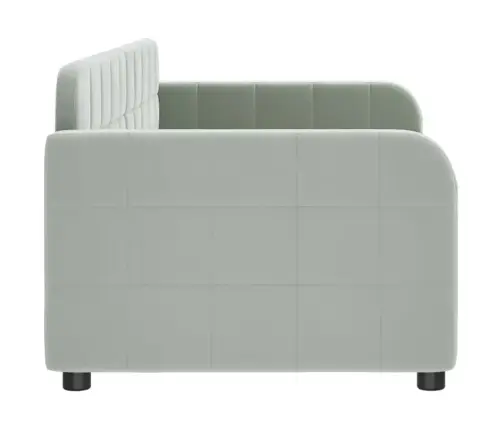 Dīvāngulta, Gaiši Pelēka, 80X200 Cm, Samts Vidaxl