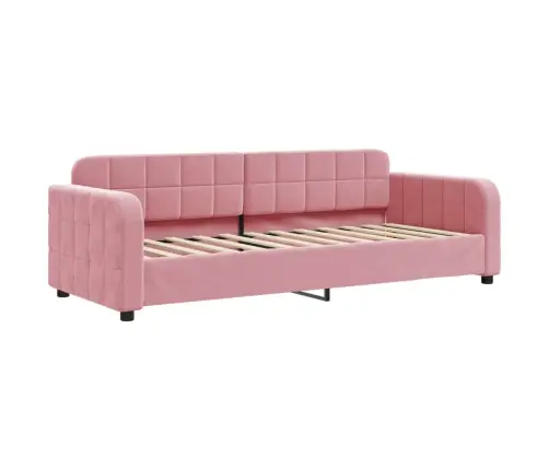 Dīvāngulta, Rozā, 80X200 Cm, Samts Vidaxl