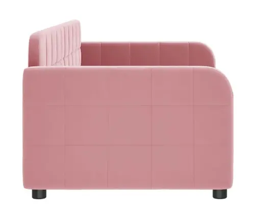 Dīvāngulta, Rozā, 80X200 Cm, Samts Vidaxl