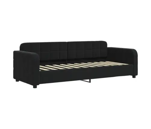Dīvāngulta, Melna, 80X200 Cm, Samts Vidaxl
