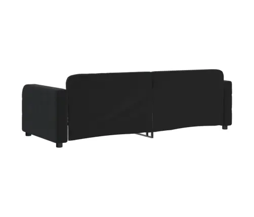 Dīvāngulta, Melna, 80X200 Cm, Samts Vidaxl