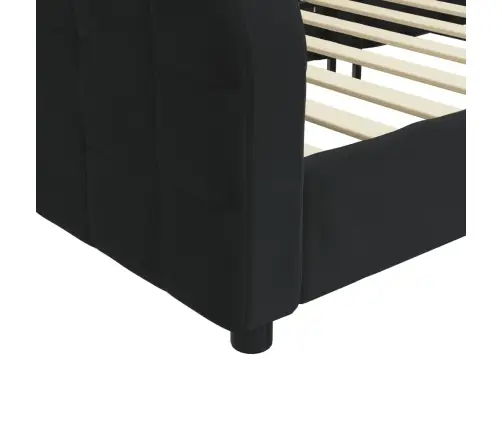 Dīvāngulta, Melna, 80X200 Cm, Samts Vidaxl