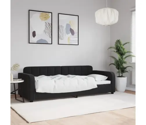 Dīvāngulta, Melna, 80X200 Cm, Samts Vidaxl