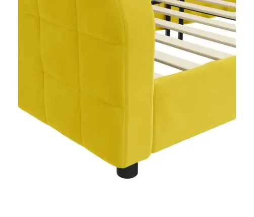 Dīvāngulta, Dzeltena, 80X200 Cm, Samts Vidaxl