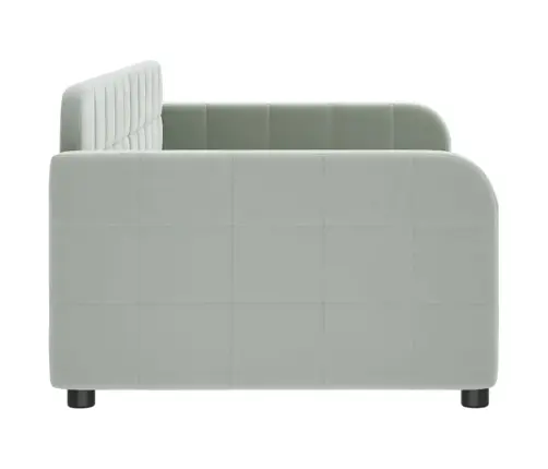 Dīvāngulta, Gaiši Pelēka, 90X200 Cm, Samts Vidaxl