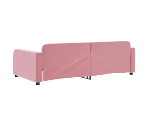 Dīvāngulta, Rozā, 90X200 Cm, Samts Vidaxl