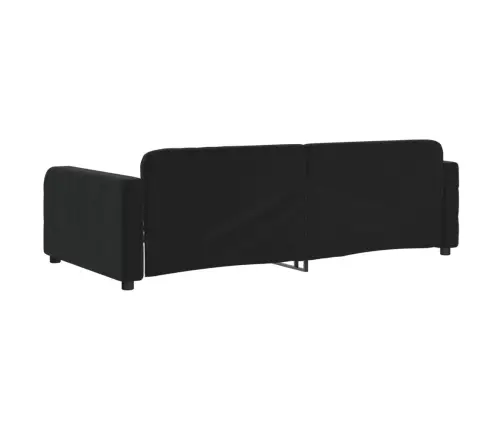 Dīvāngulta, Melna, 90X200 Cm, Samts Vidaxl