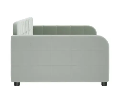 Päevavoodi, Helehall, 100 X 200 cm Samet