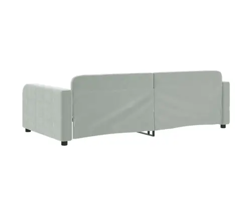 Päevavoodi, Helehall, 100 X 200 cm Samet