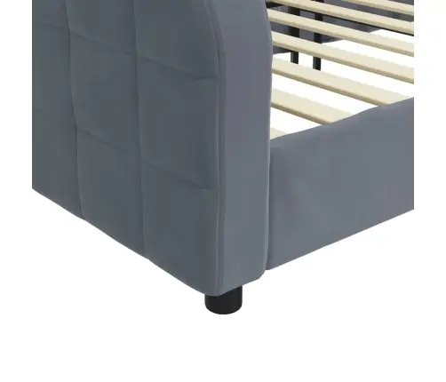 Dīvāngulta, Tumši Pelēka, 100X200 Cm, Samts Vidaxl