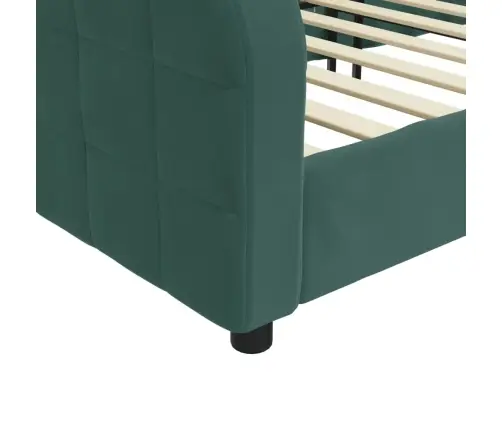 Dīvāngulta, Tumši Zaļa, 100X200 Cm, Samts Vidaxl