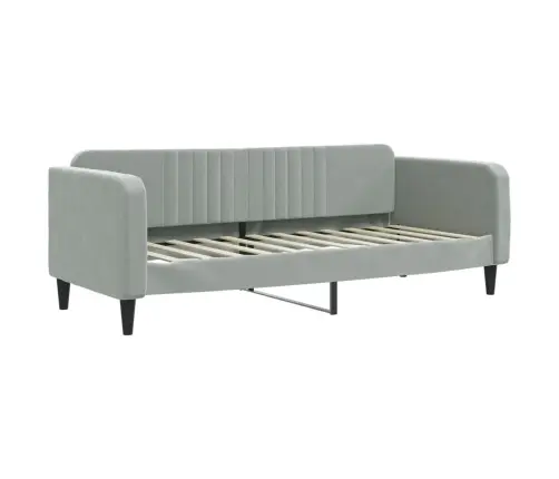 Päevavoodi, Helehall, 80 X 200 cm Samet