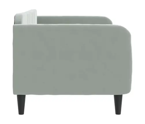 Päevavoodi, Helehall, 80 X 200 cm Samet