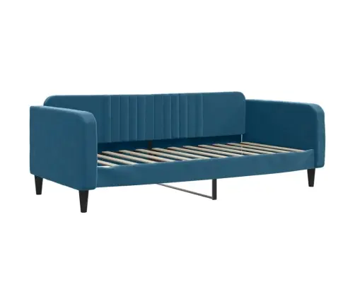 Dīvāngulta, Zila, 90X200 Cm, Samts Vidaxl