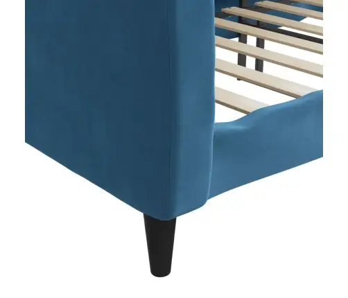 Dīvāngulta, Zila, 90X200 Cm, Samts Vidaxl