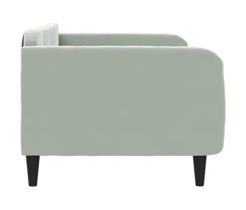 Dīvāngulta, Gaiši Pelēka, 90X200 Cm, Samts Vidaxl