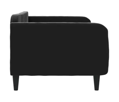 Dīvāngulta, Melna, 90X200 Cm, Samts Vidaxl