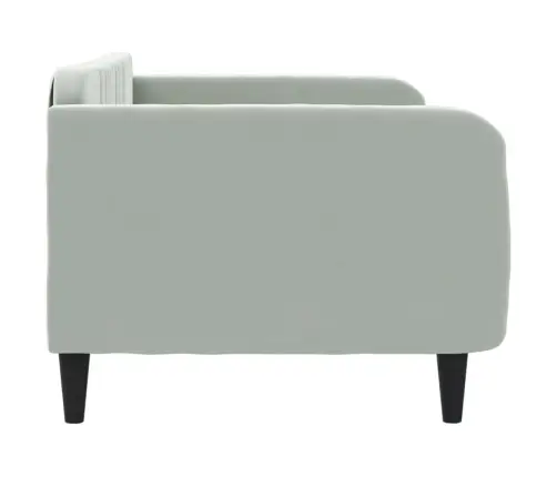 Dīvāngulta, Gaiši Pelēka, 100X200 Cm, Samts Vidaxl